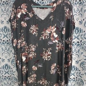 Maurices 24/7 Chic Floral V-Neck Blouse